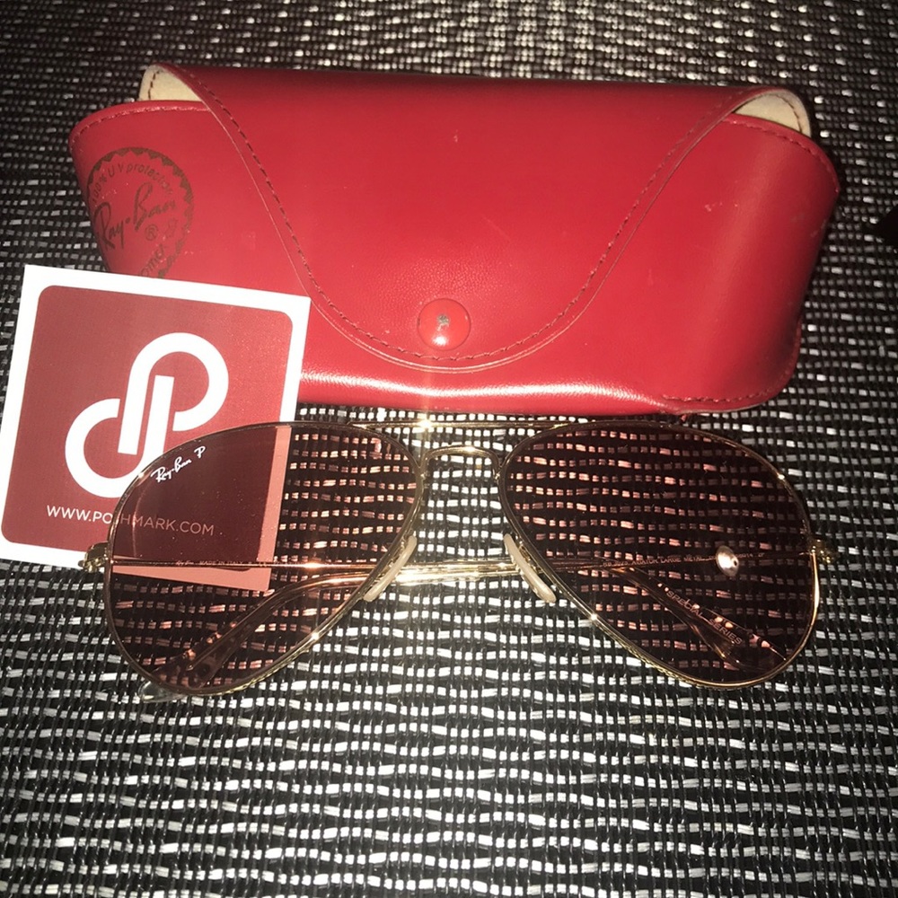 🕶 Ray ban Pink lens Aviator Glasses 🕶